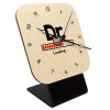 Quartz Table clock in natural wood (10cm)