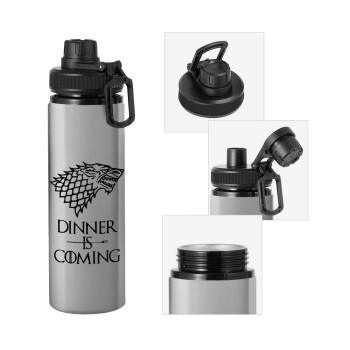 Dinner is coming (GOT), Metallic water bottle with safety cap, 850ml aluminum