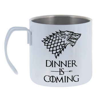 Dinner is coming (GOT), Mug Stainless steel double wall 400ml