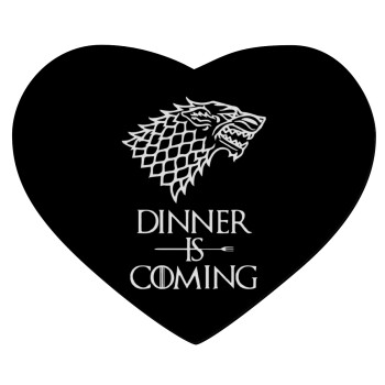 Dinner is coming (GOT), Mousepad heart 23x20cm