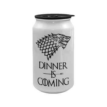 Dinner is coming (GOT), Κούπα ταξιδιού μεταλλική με καπάκι (tin-can) 500ml