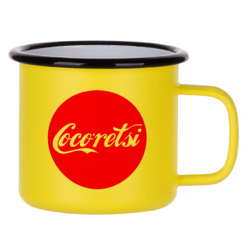 Cocoretsi, Metallic enamel MATT Yellow cup 360ml