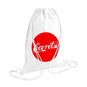 Cocoretsi, Backpack pouch GYMBAG white (28x40cm)