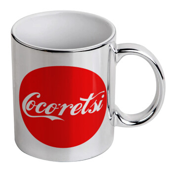 Cocoretsi, Mug ceramic, silver mirror, 330ml