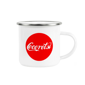 Cocoretsi, Metallic enamel cup white 360ml