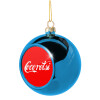 Blue Christmas tree ball ornament 8cm