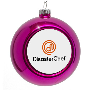 Disaster Chef, Purple Christmas tree ornament bauble 8cm