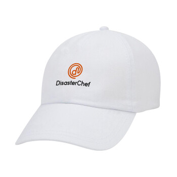 Disaster Chef, Adult Baseball Cap White 5-panel (POLYESTER, ADULT, UNISEX, ONE SIZE)