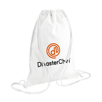 Disaster Chef, Backpack pouch GYMBAG white (28x40cm)