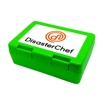 Disaster Chef, Παιδικό δοχείο κολατσιού ΠΡΑΣΙΝΟ 185x128x65mm (BPA free πλαστικό)