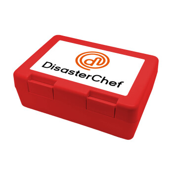 Disaster Chef, Children's cookie container RED 185x128x65mm (BPA free plastic)