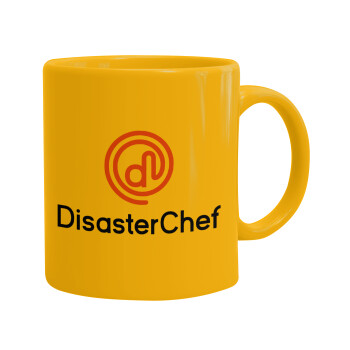 Disaster Chef, Ceramic coffee mug yellow, 330ml