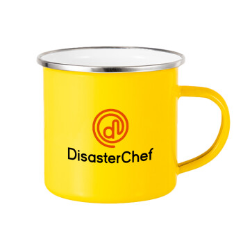 Disaster Chef, Κούπα Μεταλλική εμαγιέ Κίτρινη 360ml