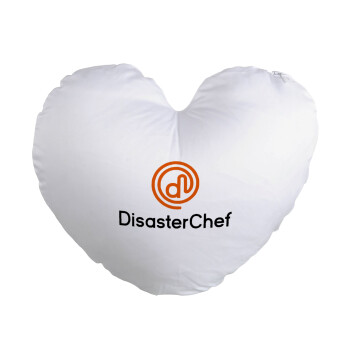 Disaster Chef, Μαξιλάρι καναπέ καρδιά 40x40cm περιέχεται το  γέμισμα