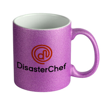 Disaster Chef, Κούπα Μωβ Glitter που γυαλίζει, κεραμική, 330ml