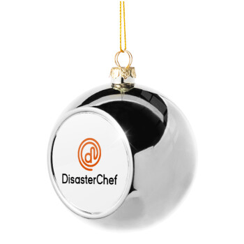 Disaster Chef, Silver 8cm Christmas tree ball ornament