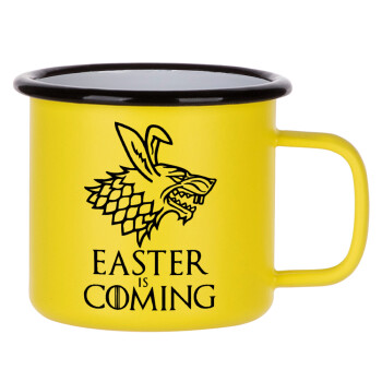 Easter is coming (GOT), Κούπα Μεταλλική εμαγιέ ΜΑΤ Κίτρινη 360ml