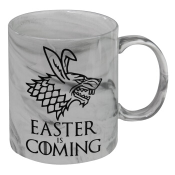 Easter is coming (GOT), Mug ceramic marble style, 330ml