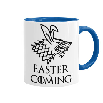 Easter is coming (GOT), Κούπα χρωματιστή μπλε, κεραμική, 330ml