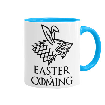 Easter is coming (GOT), Κούπα χρωματιστή γαλάζια, κεραμική, 330ml