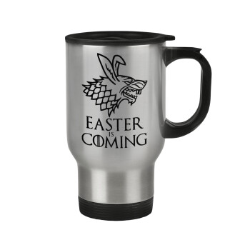 Easter is coming (GOT), Stainless steel travel mug with lid, double wall 450ml