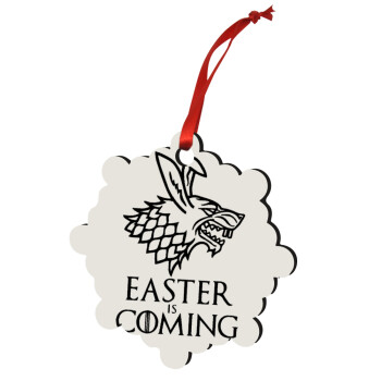 Easter is coming (GOT), Στολίδι Χριστουγεννιάτικο στολίδι snowflake ξύλινο 7.5cm