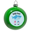 Green Christmas tree ornament bauble 8cm