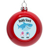 Red Christmas tree ornament bauble 8cm