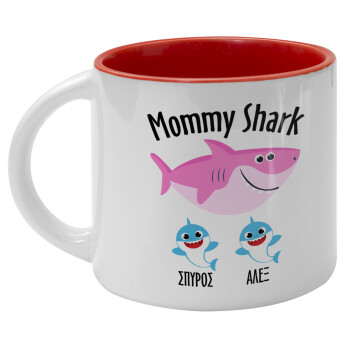 Mommy Shark (με ονόματα παιδικά), Κούπα κεραμική 400ml