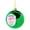 Green Christmas tree ornament ball 8cm