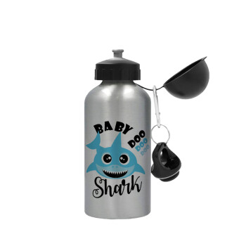 Baby Shark (boy), Metallic water jug, Silver, aluminum 500ml