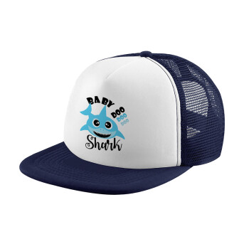 Baby Shark (boy), Καπέλο Ενηλίκων Soft Trucker με Δίχτυ Dark Blue/White (POLYESTER, ΕΝΗΛΙΚΩΝ, UNISEX, ONE SIZE)