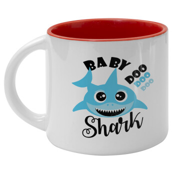 Baby Shark (boy), Κούπα κεραμική 400ml Λευκή/Κόκκινη