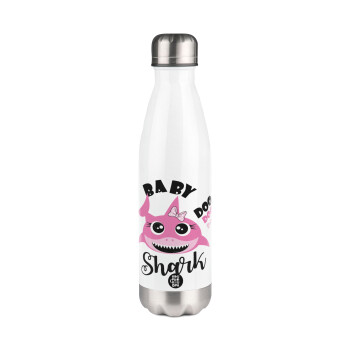 Baby Shark (girl), Metal mug thermos White (Stainless steel), double wall, 500ml