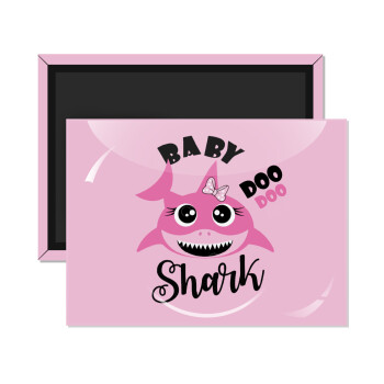 Baby Shark (girl), Ορθογώνιο μαγνητάκι ψυγείου διάστασης 9x6cm