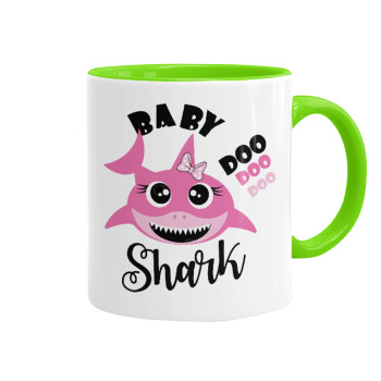 Baby Shark (girl), Κούπα χρωματιστή βεραμάν, κεραμική, 330ml