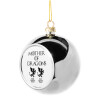 Silver 8cm Christmas tree ball ornament