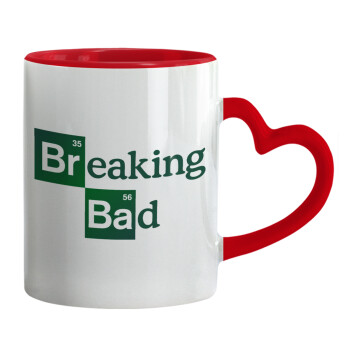 Breaking Bad, Mug heart red handle, ceramic, 330ml