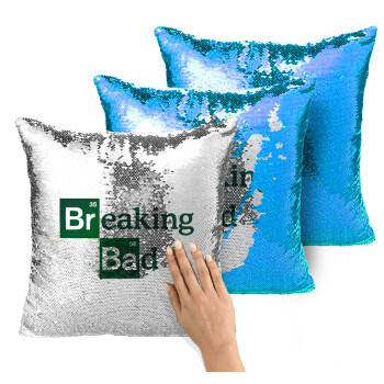 Breaking Bad, Μαξιλάρι καναπέ Μαγικό Μπλε με πούλιες 40x40cm περιέχεται το γέμισμα