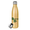 Glitter gold stainless steel thermos bottle, double-walled, 500ml