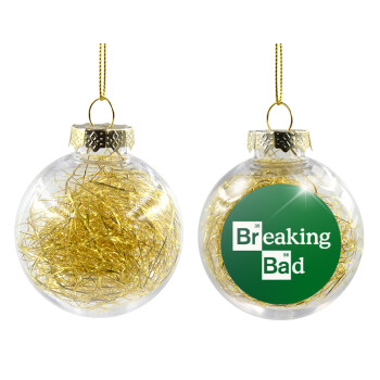 Breaking Bad, Transparent Christmas tree ball ornament with gold filling 8cm