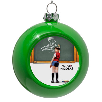 Le Petit Nicolas, Green Christmas tree ornament bauble 8cm