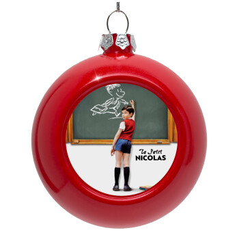 Le Petit Nicolas, Red Christmas tree ornament bauble 8cm