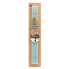 Easter Set, wooden keychain & aromatic flat Easter candle (30cm) (TURQUOISE)