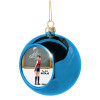 Blue Christmas tree ball ornament 8cm