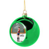 Green Christmas tree ornament ball 8cm