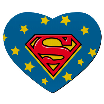 Superman Blue, Mousepad heart 23x20cm