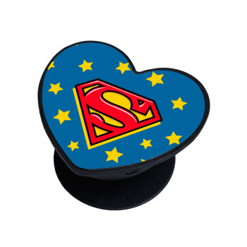 Superman Blue, Phone Holders Stand  καρδιά Μαύρο Βάση Στήριξης Κινητού στο Χέρι