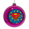 Purple Christmas tree ornament bauble 8cm