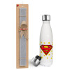 Easter candle, metallic white thermos bottle (500ml) & aromatic flat candle (30cm) (GRAY)